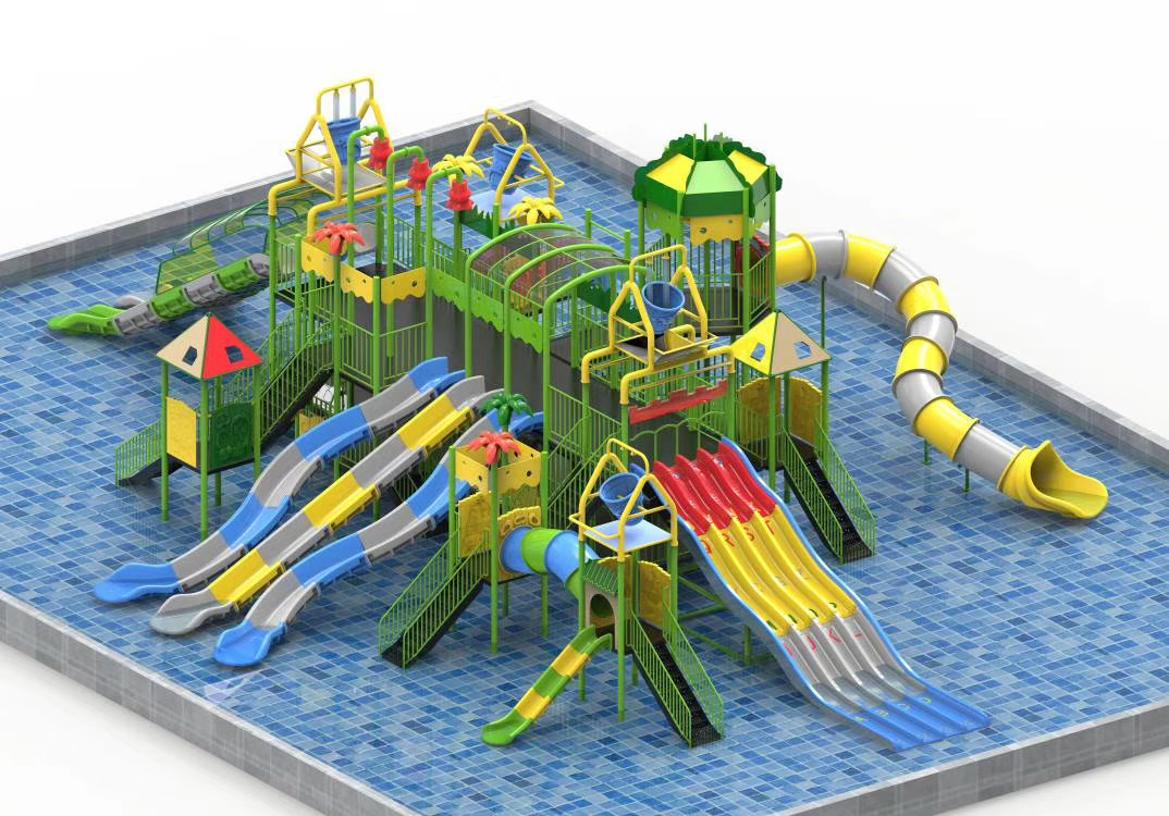 水上乐园组合滑梯 (3)